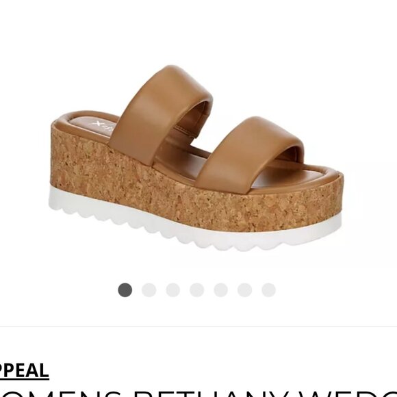 Womens Cork Wedge Tan - Picture 4 of 4